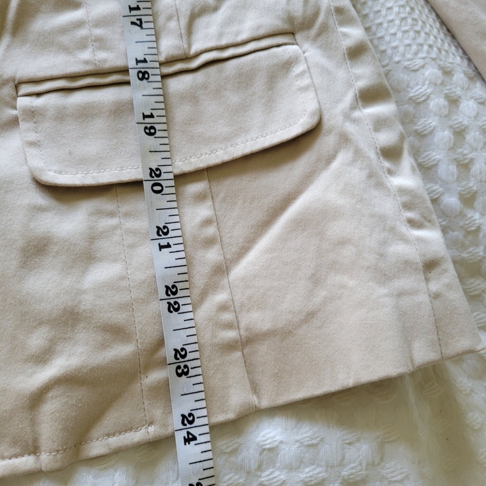 Croft & Barrow Womens‎ Beige Tan Stretch Cotton Blazer Jacket Size 12 RN73277 - Picture 5 of 10